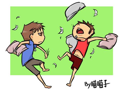 pillow-fight by aulauly7 on DeviantArt