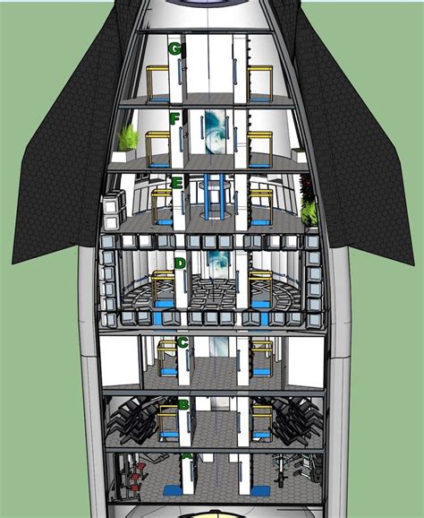 SpaceX Starship interior concept for 100 passengers | Spacex starship ...