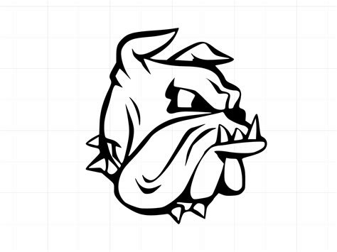 Bulldog Head Vinyl Logo - Etsy