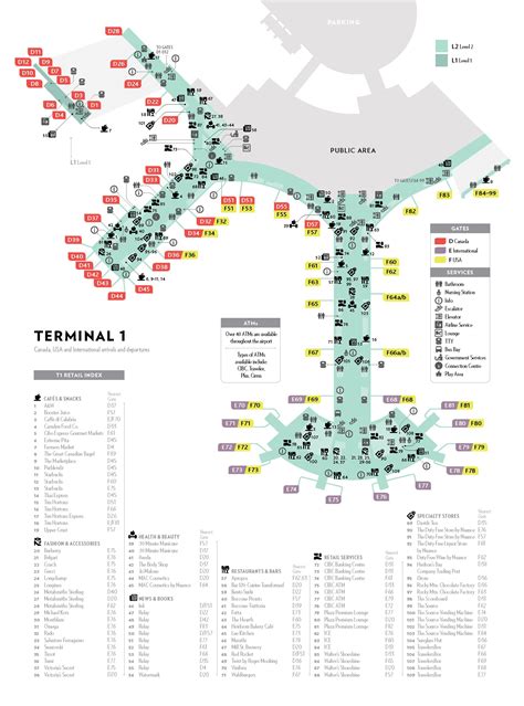 Yyz terminal 1 map - Map of yyz terminal 1 map (Canada)