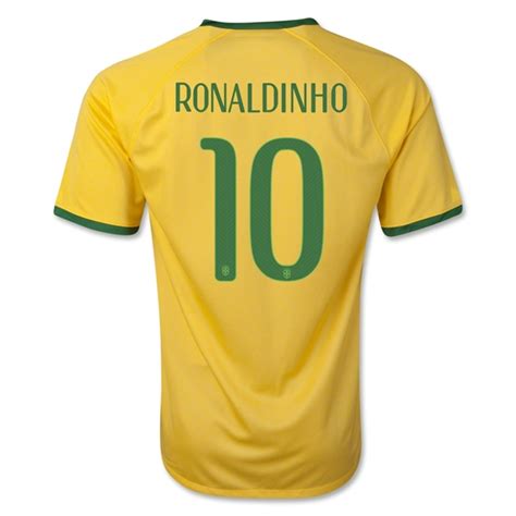 2014 Brazil #10 RONALDINHO Home Yellow Jersey Shirt Model[888820019 ...