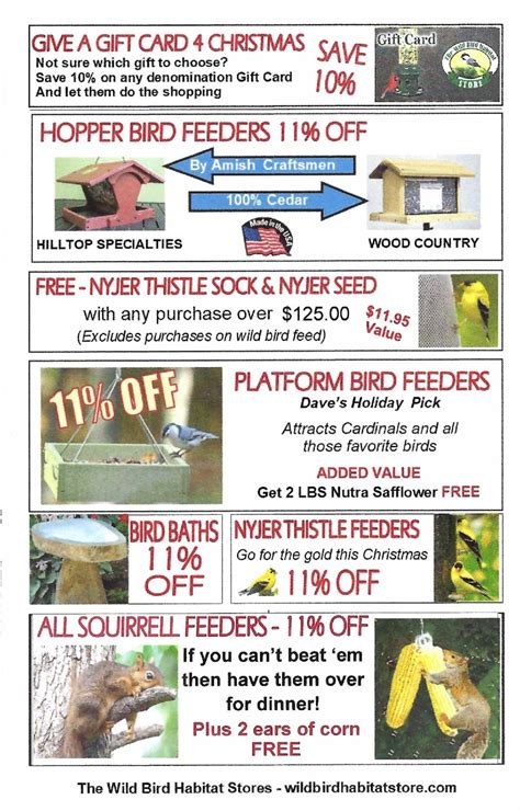 Christmas Sales at Wild Bird Habitat Stores