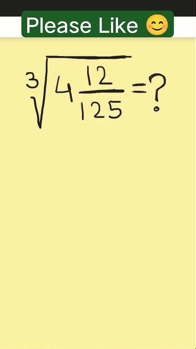 How to Find The CubeRoot of Mixed Fractions|Cube Root Fractions|Cube ...