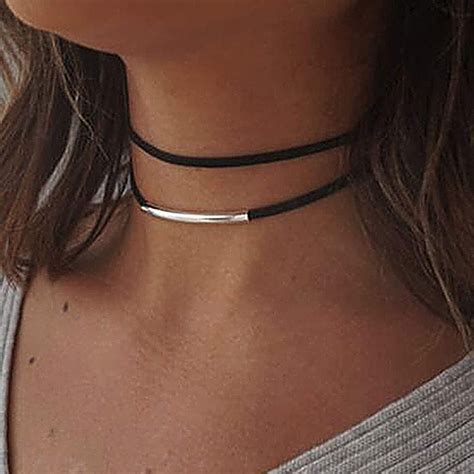 Choker Necklace Adjustable Black Collar Necklaces for Women and Girls - Walmart.com