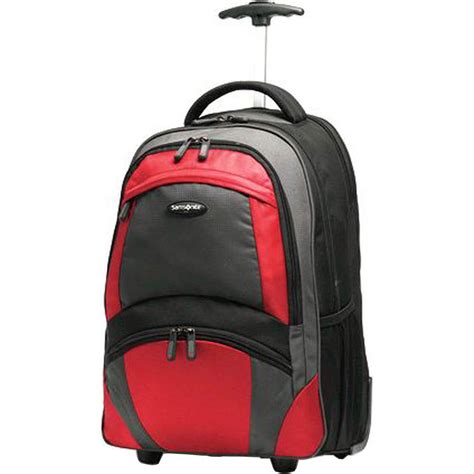 Best Buy: Samsonite Rolling Laptop Backpack Orange and Black 17878-1070