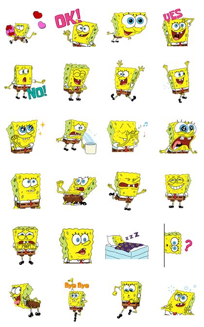 SpongeBob SquarePants + Animated – LINE Stickers