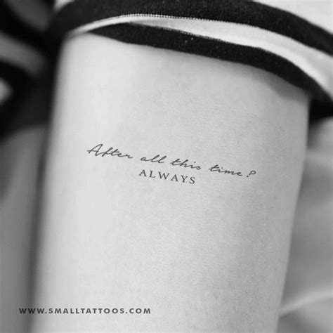 'After all this time? Always' temporary tattoo, get it