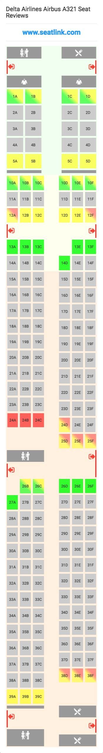 Delta Airlines Airbus A321 (321) Seat Map | Delta airlines, Airbus a321 seating chart, American ...