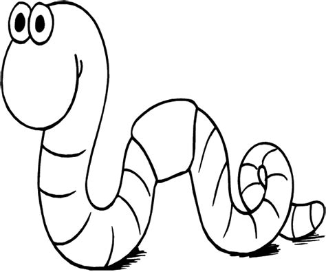 Worm Coloring Page