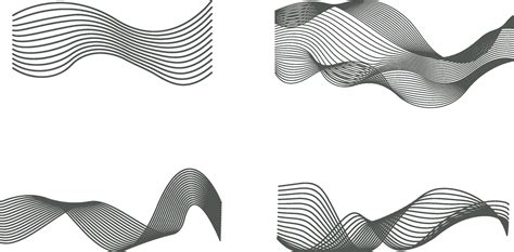 Abstract Wavy Line Set. Isolated on White Background. Vector Illustration 29236386 Vector Art at ...