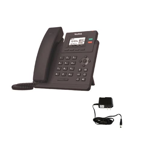 Yealink T31P IP Phone 2 VoIP Accounts 2.3-Inch Graphical Display with Power Supply