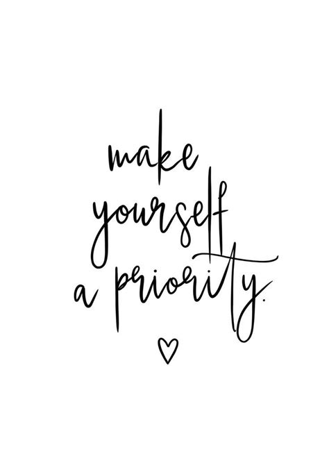 Make Yourself a Priority Quote Wall Art Print Self Love Quotes Wall Print Self Care Love ...