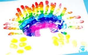 Gorgeous Handprint Rainbow Painting - Kids Craft Room