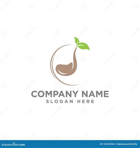 Leaves with Seed Logo Icon Design Stock Vector - Illustration of botany ...