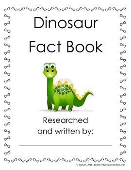 Dinosaur fact book template by LoveLibraries | TPT