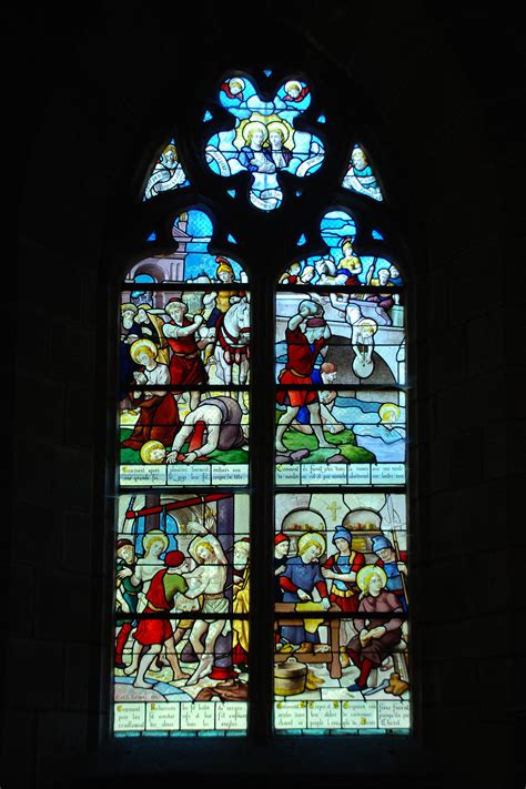 Photo: Stained glass - Church Saint Sulpice - Fougères - France