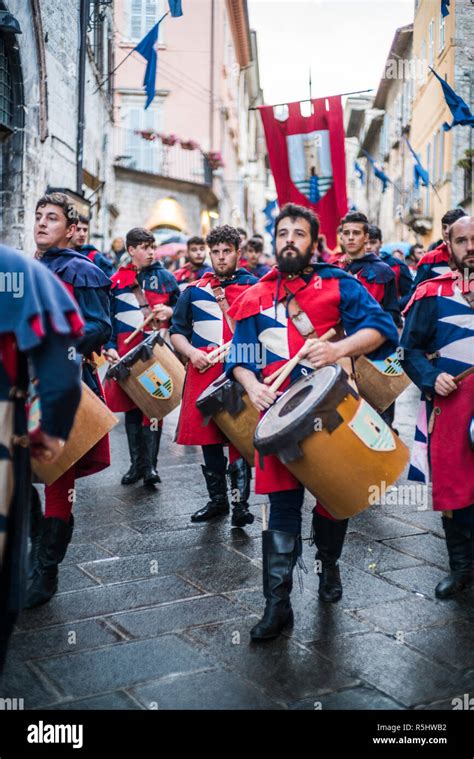 Festival in the street of the Assisi, Umbria, Italy, Europe Stock Photo ...