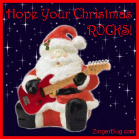 Rockin' Santa MySpace Glitter Graphic Comment