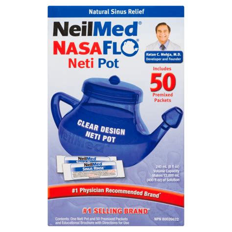 NeilMed NasaFlo Neti Pot, 240 ml - WeShine.ca | Health & Beauty | Personal Care | Wellness - Canada