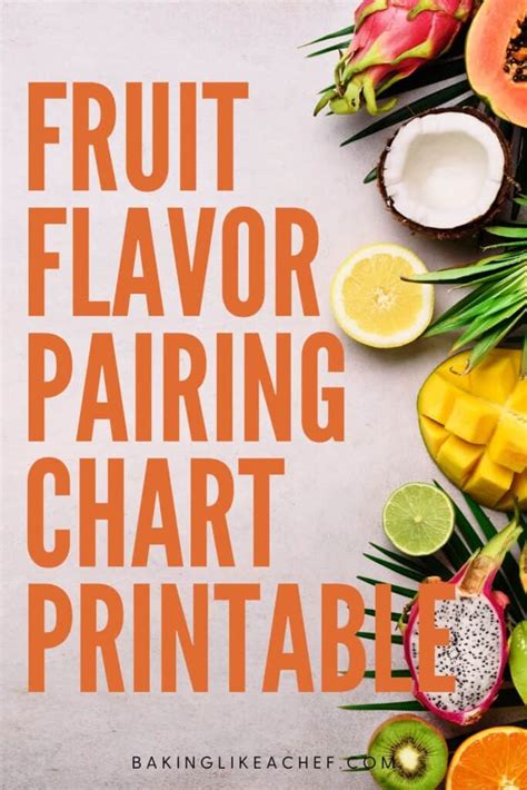 The Ultimate Fruit Flavor Pairing Chart – Baking Like a Chef