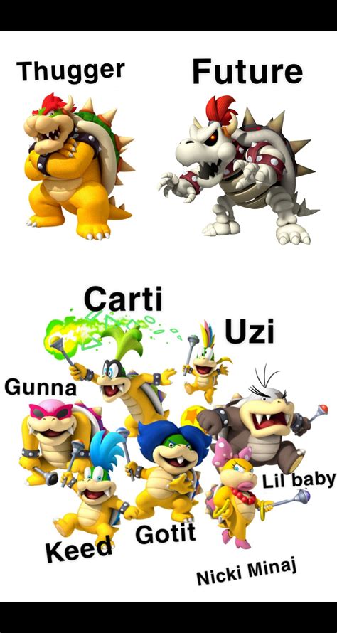 Updated slime family tree Bowser edition : r/liluzivert