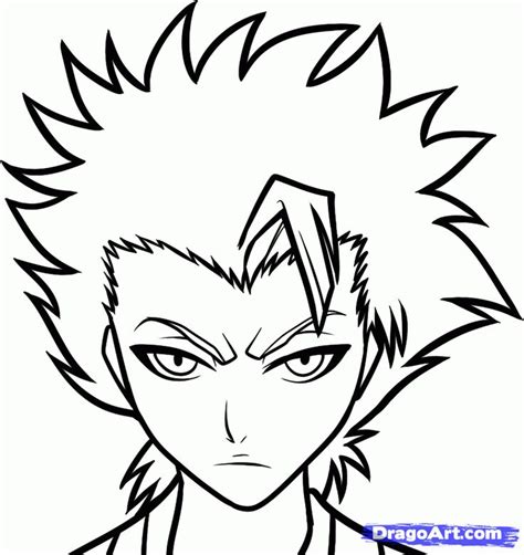 Easy to Draw Manga Characters | how to draw hitsugaya easy, bleach step ...