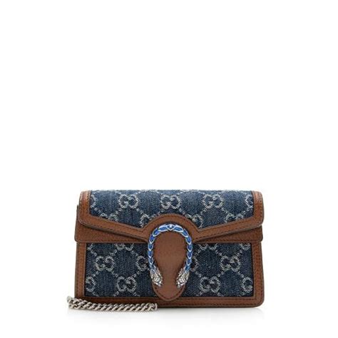 Gucci Denim Super Mini Dionysus Shoulder Bag