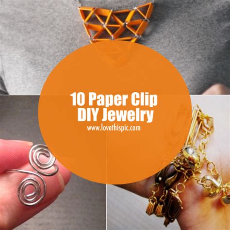 10 Paper Clip DIY Jewelry