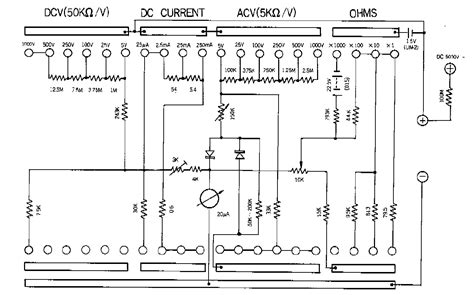 Electro help: SANWA 320-X - ANALOGUE MULTIMETER - SCHEMATIC DIAGRAM ...