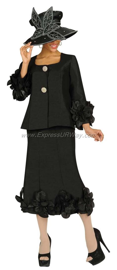 Black Ladies Church Suit | Women church suits, Winter dresses, Church dresses for women