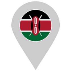 Kenya Flag Location Sticker