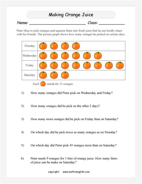 Pictographs For Grade 3