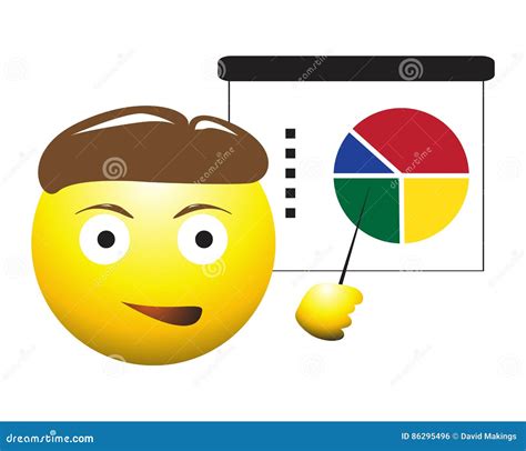 Pie Chart Business Man Emoticon Stock Illustration - Illustration of isolated, yellow: 86295496