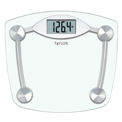 Taylor Digital 400LB Capacity Bathroom Scale Chrome/Glass - Walmart.com