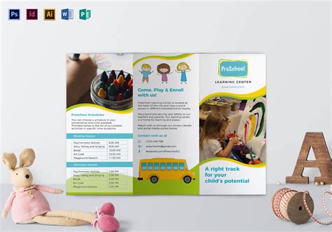 Pre School Brochure Template with Play School Brochure Templates - Professional Template