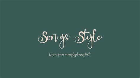 Songs Style Font : Download Free for Desktop & Webfont