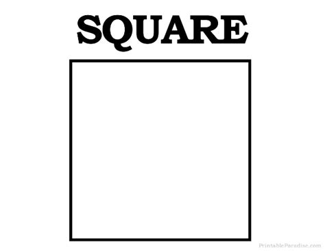 Printable Square Shape - Print Free Square Shape