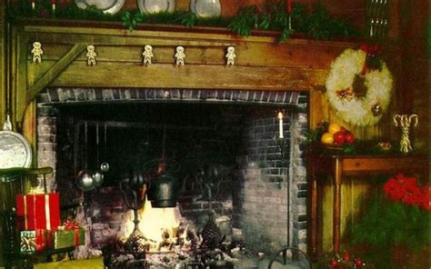 Christmas Fireplace Wallpaper - Christmas Fireplace Background Hd ...