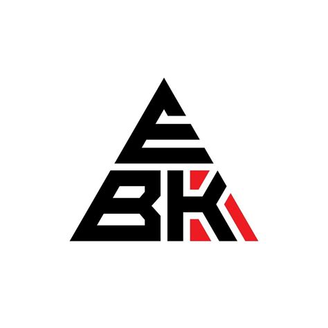 EBK triangle letter logo design with triangle shape. EBK triangle logo design monogram. EBK ...