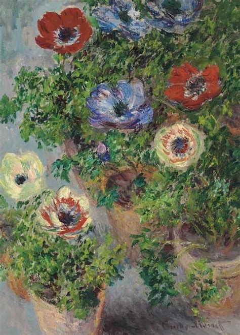 Obra de Arte - Anémonas en Pot, 1885 - Oscar-Claude Monet | Claude monet art, Artist monet ...