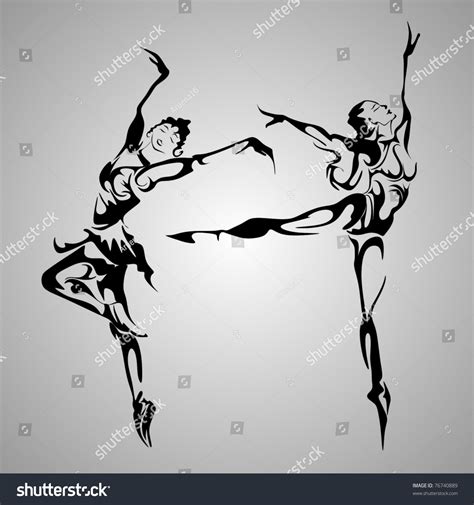 Abstract Dancers Stock Vector Illustration 76740889 : Shutterstock