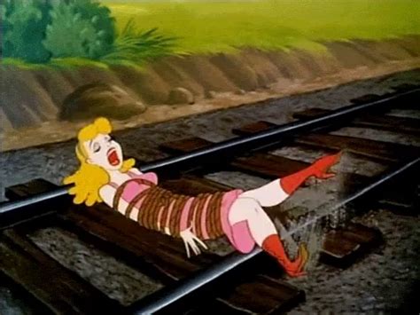 Tied To Train Tracks Cartoon - pic-cahoots