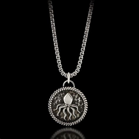 Kraken Medal Necklace - Sterling Silver – Twisted Love Jewelry Works NYC