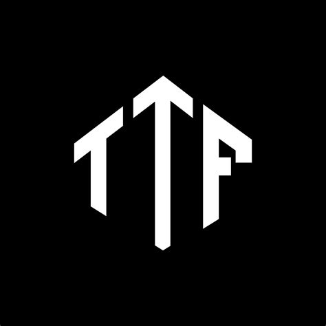 diseño de logotipo de letra ttf con forma de polígono. diseño de logotipo en forma de cubo y ...