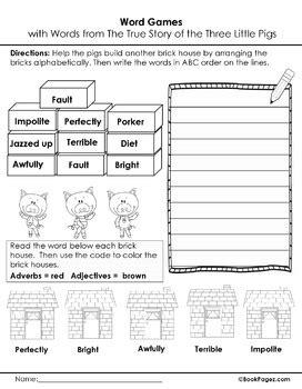 The True Story of the Three Little Pigs Lesson Plans & Activities Package (CCSS)