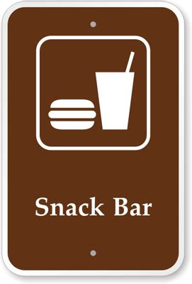 Snack Bar Sign - Campground Sign, Park Sign & Guide Sign, SKU: K-8042