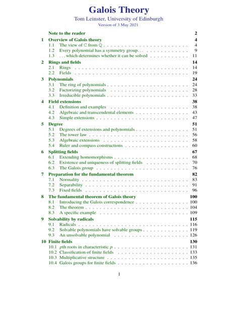 Galois Theory