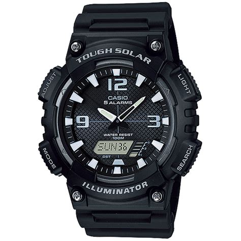 AQS810W-1AV | Analog-Digital Black and White Watch | CASIO