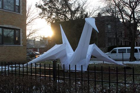 A Giant Origami Crane in Logan Square - avoision.com | avoision.com