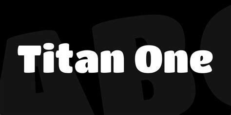 Titan One Font · 1001 Fonts